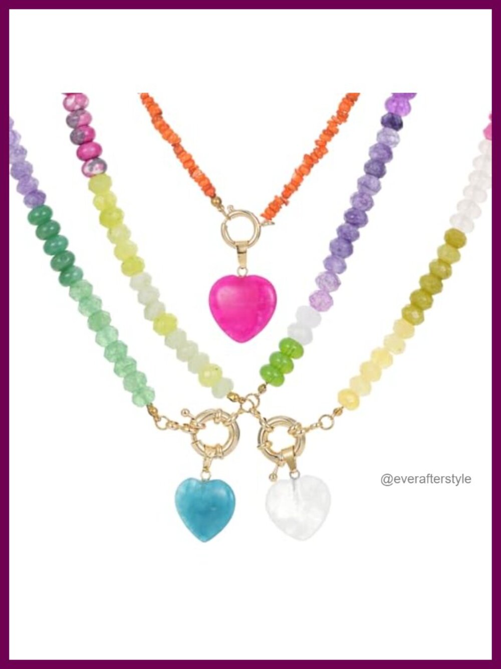 Gold Plated Charm Necklace with Heart Pearl Shell Pendant for Women